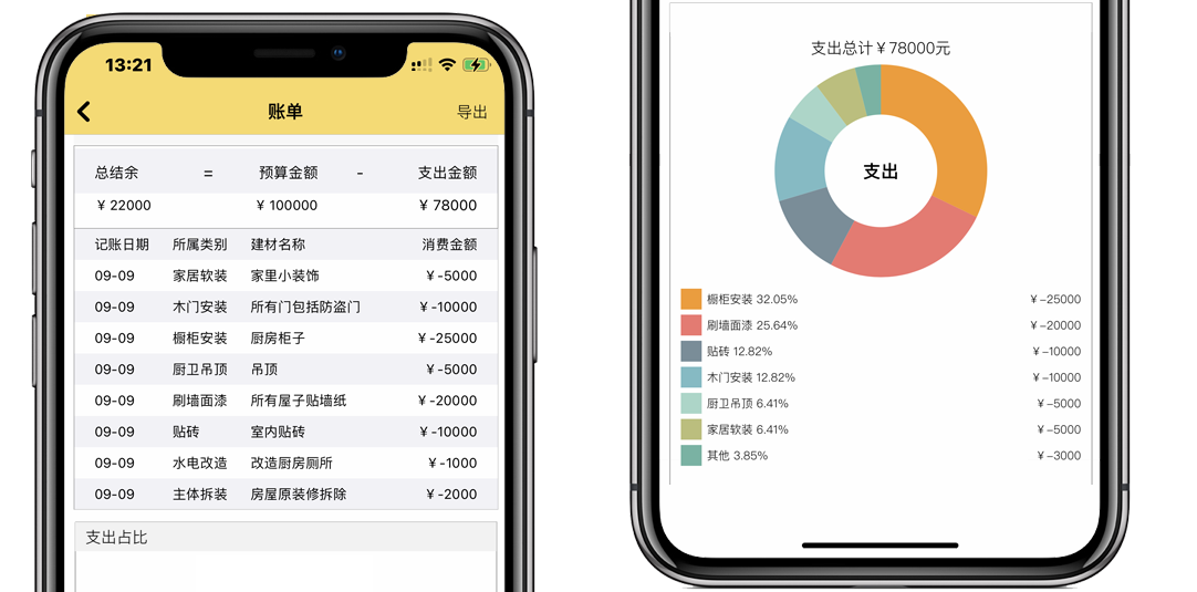 装修记账笔记智能预算